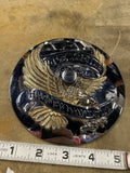 Harley Twin CAm Air Cleaner Trim Insert Gold LIve to ride Touring Softail Eagle
