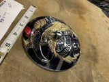 Harley Twin CAm Air Cleaner Trim Insert Gold LIve to ride Touring Softail Eagle