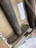 Antique Vintage Manual Hand Bicycle Auto Garage Vtg Tire Air Pump Wooden Handle