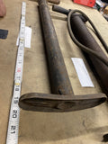 Antique Vintage Manual Hand Bicycle Auto Garage Vtg Tire Air Pump Wooden Handle