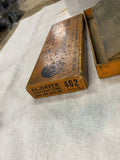Carborundum Aloxite Razor Knife Sharpening Stone Oilstone Tool 6x2 Box Tools Vtg