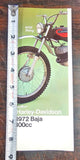 VTG Original 1972 Harley Davidson Baja 100cc NOS AMF Brochure