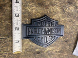 Black Bar Shield Sissybar Battery cover Emblem Harley 4"Badge Medallion toolbox