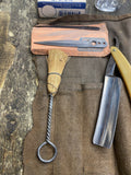 Vtg Barber Tool Lot Shears Straight Razors Brush Williams Soap Carry Pouch Antiq