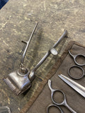 Vtg Barber Tool Lot Shears Straight Razors Brush Williams Soap Carry Pouch Antiq