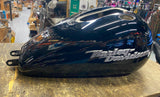New T/o Gas Fuel Tank Harley Dyna Superglide Low Rider Street Bob Black Emblems!