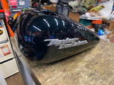 New T/o Gas Fuel Tank Harley Dyna Superglide Low Rider Street Bob Black Emblems!