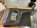 Heat Shield Black 2 into 1 Turnout Header Exhaust Pipe Harley Softail Dyna Chopp