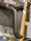 Heat Shield Black 2 into 1 Turnout Header Exhaust Pipe Harley Softail Dyna Chopp