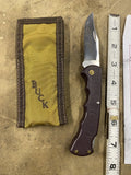 Quaker State Oil Safety Award 1984 BUCKLITE 422 Lockblade Pocket Knife Pouch Vtg