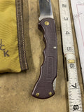 Quaker State Oil Safety Award 1984 BUCKLITE 422 Lockblade Pocket Knife Pouch Vtg