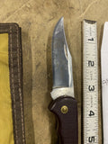 Quaker State Oil Safety Award 1984 BUCKLITE 422 Lockblade Pocket Knife Pouch Vtg