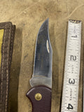 Quaker State Oil Safety Award 1984 BUCKLITE 422 Lockblade Pocket Knife Pouch Vtg