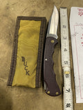 Quaker State Oil Safety Award 1984 BUCKLITE 422 Lockblade Pocket Knife Pouch Vtg