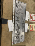 VTG Budweiser Clydesdale Metal Plaque Beer Sign 17" Advertising Breweriana Decor