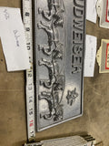 VTG Budweiser Clydesdale Metal Plaque Beer Sign 17" Advertising Breweriana Decor