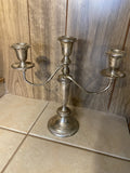 Vintage Sterling Silver 925 Tone 3-Arm Candelabra Candle Holder Victorian Fancy