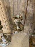 Vintage Sterling Silver 925 Tone 3-Arm Candelabra Candle Holder Victorian Fancy