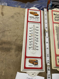 Vtg Carpenter Crown Coach Metal Thermometer School bus Sign Advertising Display