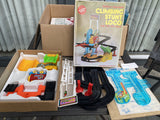 80s Schylling Battery Operated Climbing Stunt Loco Train Set Vtg Toy Game Box