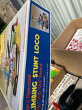 80s Schylling Battery Operated Climbing Stunt Loco Train Set Vtg Toy Game Box