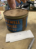 Vintage Maxwell House One Pound Coffee Tin Can Lid 1950s Collectible Advertising