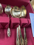 Community Silver Plate Flatware Set Ballad Country Lane  Chest Box Fancy Guest