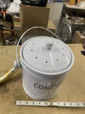 Crofton Ceramic Compost Bin - 1 Gallon Countertop Food Scrap Container