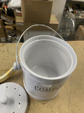 Crofton Ceramic Compost Bin - 1 Gallon Countertop Food Scrap Container