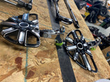 10 gauge Floorboards shift Brake lever Linkage Black Alum Harley touring Glide F