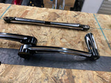 10 gauge Floorboards shift Brake lever Linkage Black Alum Harley touring Glide F