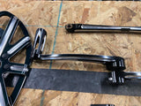 10 gauge Floorboards shift Brake lever Linkage Black Alum Harley touring Glide F