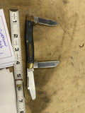 Vintage Craftsman USA. 95066 3-Blade Folding Pocketknife Black Brass Bolsters