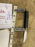 Vintage Craftsman USA. 95066 3-Blade Folding Pocketknife Black Brass Bolsters
