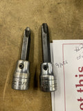 Craftsman Chrome Phillips Head Bit Sockets Lot of 2 - 3/8" Drive #3 #4