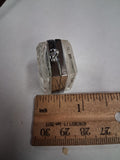 Vtg 1960s Customtime Lucite Cube Pendant Watch Tribe 1 Jewel Mechanical Swiss