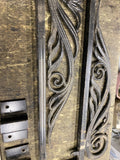 Antique Cast Iron Flower Curtain Swing Arm Rods Adjustable Arms Art Deco Window