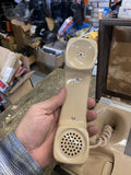 NOS Deco-Tel Rotary Dial Desk Telephone Woodgrain Box Vintage Hunting Dog Resin