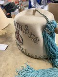 Vtg Director Jewels Shriners Masonic Fez Hat 7 1/8 Butler Alhambr Fraternal Maso
