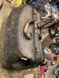 Vtg Large Leather Doctor Bag Metal Frame Medical Antique 1890's Luggage carry