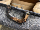 Vtg Large Leather Doctor Bag Metal Frame Medical Antique 1890's Luggage carry