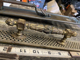 antique brass door pull backplate ornate Victorianstyle lattice urn motif Fancy!