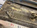antique brass door pull backplate ornate Victorianstyle lattice urn motif Fancy!