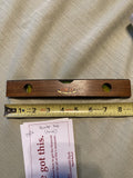 Antique Wood Metal 12" Plumb Level Tool Dunlap  50's Vintage Carpenter Cabinet m