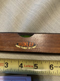 Antique Wood Metal 12" Plumb Level Tool Dunlap  50's Vintage Carpenter Cabinet m