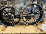 Harley Enforcer Mag Wheels Touring 09^ Black 5x16 3.5x19 Street Road Glide FLH