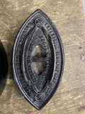 1800's Antique Enterprise Cast Iron Sad Iron Lot Trivet Philadelphia Script Logo