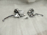 Chrome Handlebar Controls Clutch Brake Harley Softail Dyna Sportster Ironhorse
