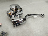 Chrome Handlebar Controls Clutch Brake Harley Softail Dyna Sportster Ironhorse