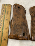 Vtg Competiton Target Colt 45 1911 Grips Panels Franzite Marbled TC-45 Sports in